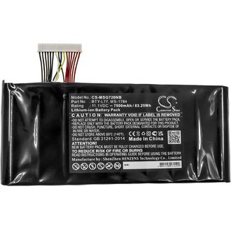 Batéria pre MSI GT72, MSI WT72, 7500 mAh