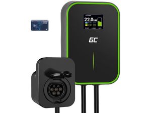 Green Cell Wallbox EV PowerBox 22kW RFID so zásuvkou typu 2