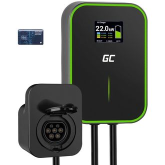 Green Cell Wallbox EV PowerBox 22kW RFID so zásuvkou typu 2