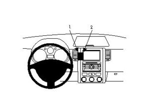 Brodit ProClip montážna konzola pre Nissan X-Trail 08-13 (len modely s navigáciou), na stred