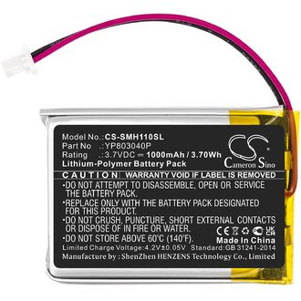 Batéria pre Sena 10c (ekvivalent Sena YP803040P), 1000 mAh