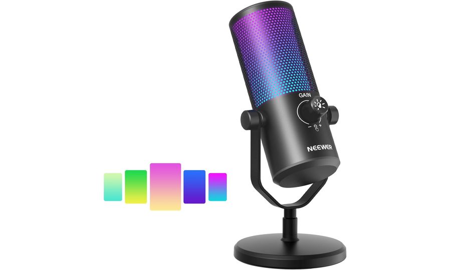 Neewer CM24 RGB svetlo, USB herný mikrofón