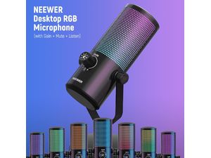 Neewer CM24 RGB svetlo, USB herný mikrofón