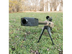 Sunny Blaster Barret, odstreľovačská puška s vodným gélom a príslušenstvom, piesková kamufláž