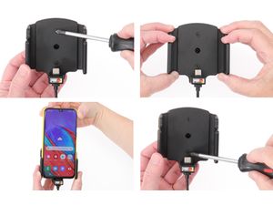Brodit držiak do auta na mobilný telefón s USB-C nastaviteľný so skrytým pon. š.62-77 mm, tl.2-10mm