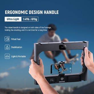 Neewer A111 II RGB LED klietka na stabilizáciu videa pre smartfóny s BT spúšťačom