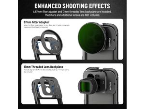 Neewer PA024k sada, ultra stabilizačná klietka + 2x rukoväť pre iPhone 15 MAX, 15 PRO MAX