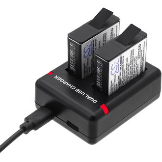 2 Nabíjačka batérií pre GoPro Hero 5, Hero 6, Hero 7, Hero 8, alternatívne