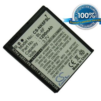 Batérie pre Nokia N78, N79, N95 8GB (ekv. BL-6F), Li-ion 3,7V 1200mAh