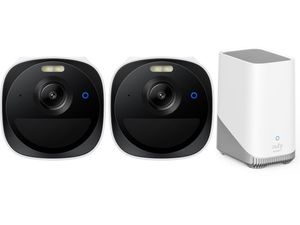 Eufy E40, 2K vonkajšia kamera so solárnym nabíjaním (sada 2 + jednotka HomeBase 3), biela