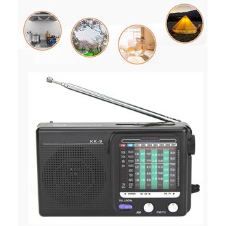 Baijiali KK9, retro rádio, čierne