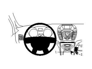 Brodit Montážny držiak ProClip pre Ford C-Max 11-18/Grand C-Max 11-18, stredom doprava nadol