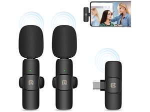 Bezdrôtový kondenzátorový klopový duálny mikrofón PULUZ, USB-C