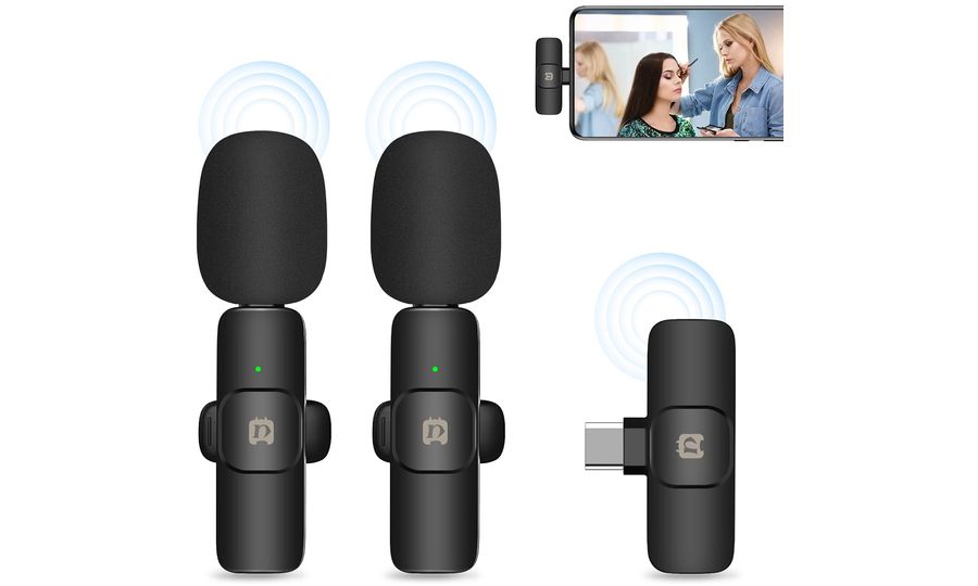 Bezdrôtový kondenzátorový klopový duálny mikrofón PULUZ, USB-C