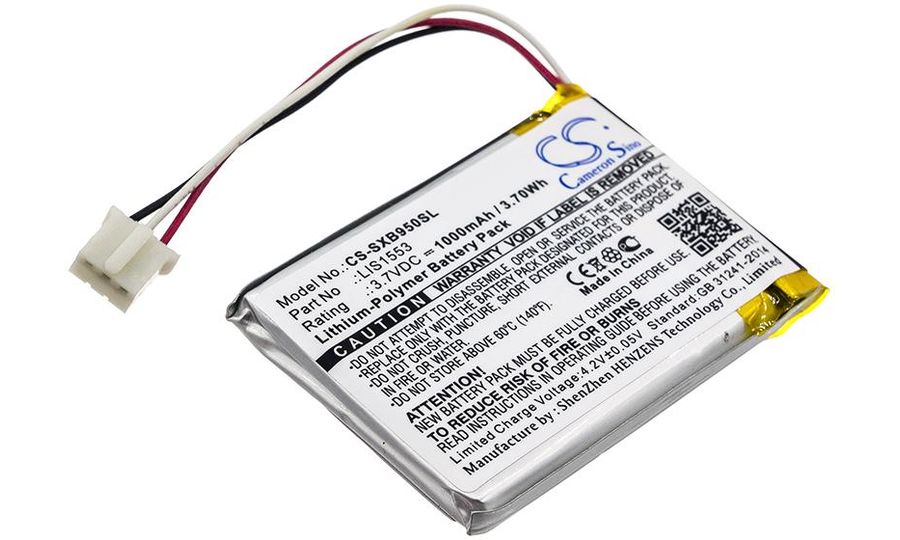 Batéria pre Sony Mdr-Xb950n1, Sony Srs-Ws1 (ekv. Sony LIS1553), 1000 mAh