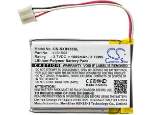 Batéria pre Sony Mdr-Xb950n1, Sony Srs-Ws1 (ekv. Sony LIS1553), 1000 mAh