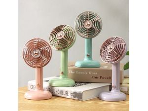 Retro stolový ventilátor, USB, zelený