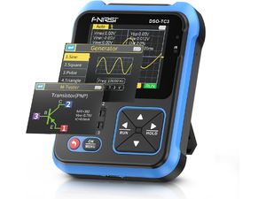 FNIRSI DSO-TC3 Ručný digitálny osciloskop, tester tranzistorov, generátor signálov 3v1, 2,4" displej