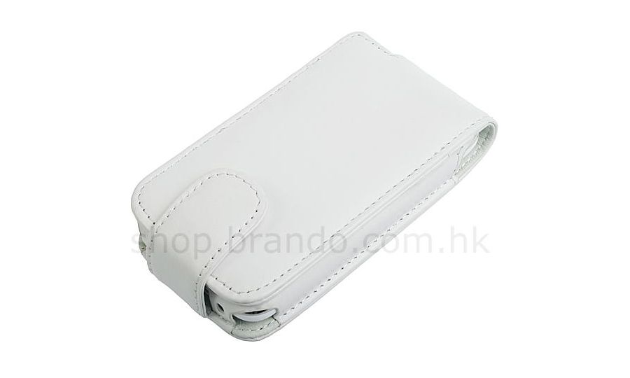 Kožené puzdro Brando s bočným otváraním - iPhone 3G/3GS (biele)
