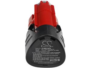Akumulátor pre Milwaukee M12 REDLITHIUM XC 4.0 (ekvivalent M12 B3 XC, M12 B4 XC), 12 V, 2 Ah, Li-Ion
