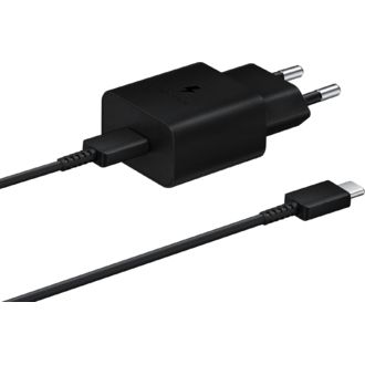 Samsung USB-C 15W cestovní nabíječka + USB-C datový a nabíjecí kabel, černá