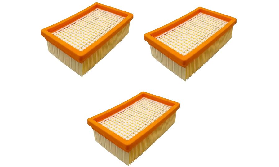 3 ks Náhradný plochý HEPA filter pre vysávače Karcher MV 4, MV 5, MV 6, WD 4, WD 5, WD 6