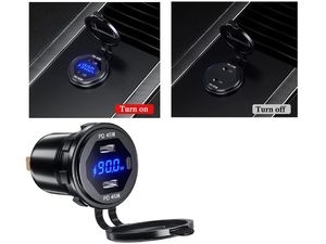 Vodotesná vstavaná nabíjačka/zásuvka s monitorovaním napätia, 2x USB-C, rýchle nabíjanie PD, 90 W