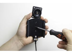 Brodit držiak do auta na Apple iPhone Xs/X bez puzdra, s nabíjaním z cig. zapaľovača/USB, zamat