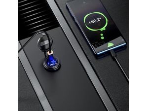 Vodotesná vstavaná nabíjačka s monitorom napätia, USB+USB-C, QuickCharge 3.0/PD45W