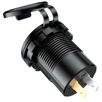 Vodotesná vstavaná nabíjačka/zásuvka s monitorom napätia, 2x USB, QuickCharge 3.0