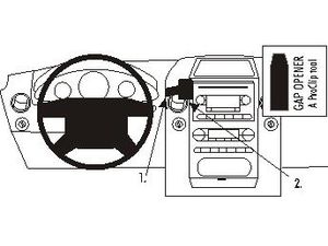 Brodit ProClip montážna konzola pre Ford F-Series 150 04-08/Lincoln Mark LT 04-09, na stred