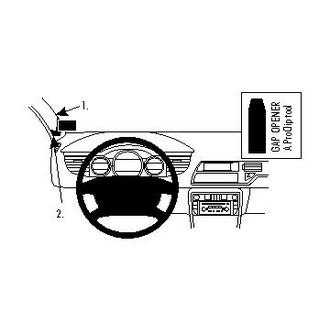 Brodit ProClip montážna konzola pre Citroen C5 III 2008-17, vľavo na stĺpik