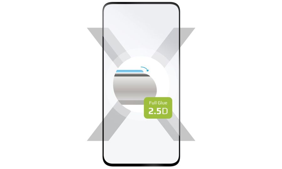 Ochranné tvrdené sklo FIXED pre Samsung Galaxy A55, čierne