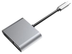 Mobilly 4v1 USB-C na HDMI, VGA, USB3.0 adaptér s napájaním 87W
