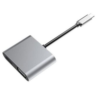 Mobilly 4v1 USB-C na HDMI, VGA, USB3.0 adaptér s napájaním 87W