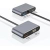 Mobilly 4v1 USB-C na HDMI, VGA, USB3.0 adaptér s napájaním 87W