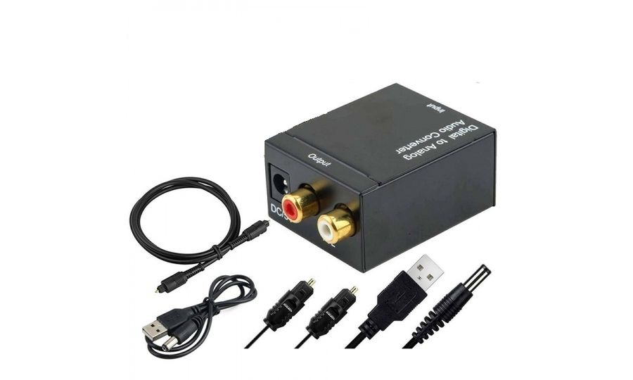 Mobilly Digitálno-analógový prevodník z optického TOSLINK+koaxiálneho S/PDIF na RCA (Cinch) stereo