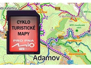 MIO Cyklistické a turistické mapy, atlas Českej republiky+Slovenska na SD karte 1GB pre Mio C520/C720