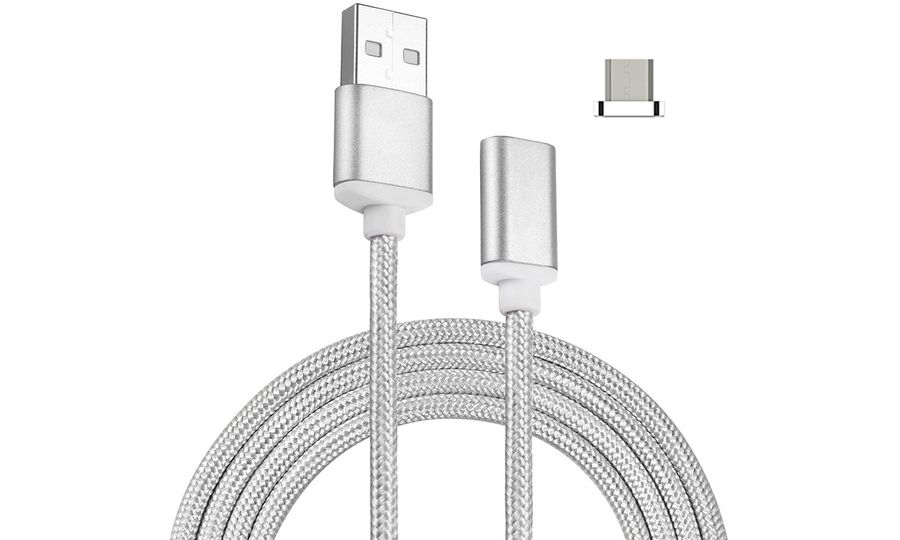 Magnetický opletený nabíjací a dátový kábel s konektorom MicroUSB