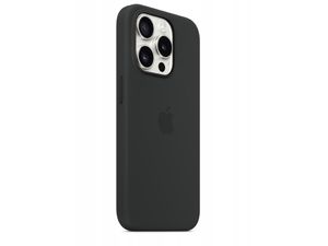 Silikónové puzdro Apple iPhone 15 Pro s MagSafe čierne