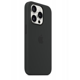 Silikónové puzdro Apple iPhone 15 Pro s MagSafe čierne
