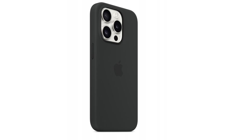 Silikónové puzdro Apple iPhone 15 Pro s MagSafe čierne