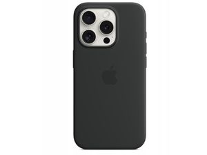 Silikónové puzdro Apple iPhone 15 Pro s MagSafe čierne