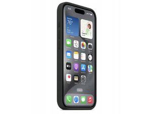 Silikónové puzdro Apple iPhone 15 Pro s MagSafe čierne