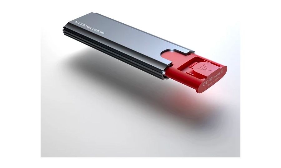Externý box ToolFree pre M.2 NVMe SSD, USB C 3.1 Gen 2 10Gbps, hliník