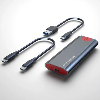 Externý box ToolFree pre M.2 NVMe SSD, USB C 3.1 Gen 2 10Gbps, hliník