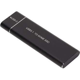 Externý box pre M.2 NVMe SSD, USB C 3.1 Gen 2 10Gbps, čierny