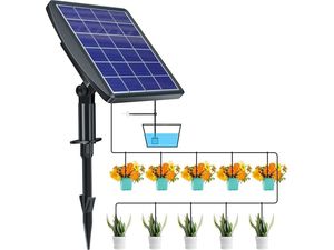 Inteligentný zavlažovací systém so solárnym panelom, vstavanou batériou 2000 mAh, 10 dýzami