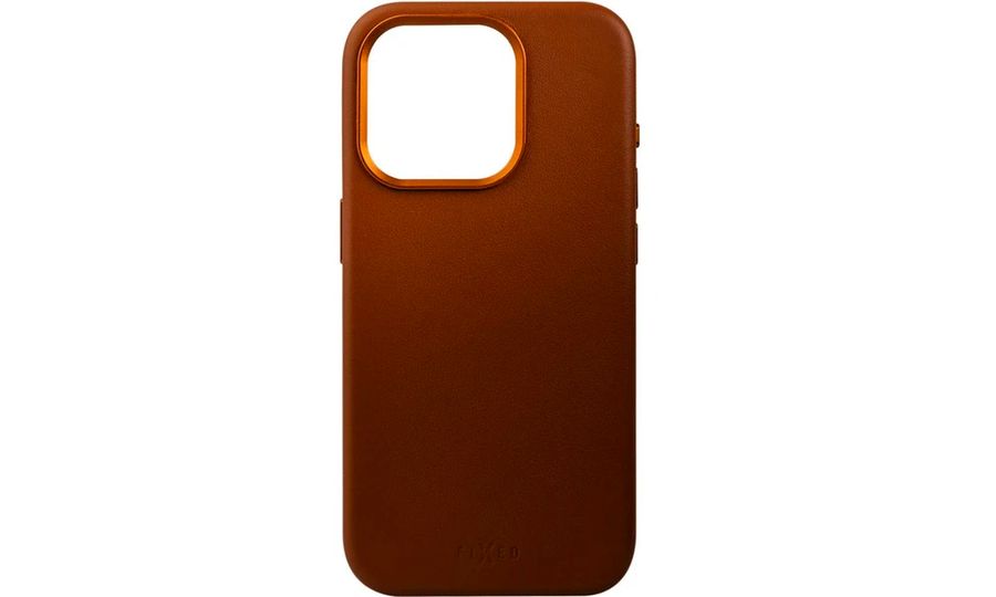 Kožený zadný kryt FIXED MagLeather pre Apple Iphone 15 Pro s podporou MagSafe, hnedý