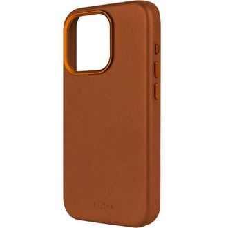 Kožený zadný kryt FIXED MagLeather pre Apple Iphone 15 Pro s podporou MagSafe, hnedý